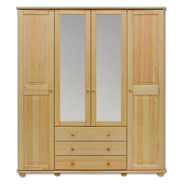 Šatní skříň Country 4+3PL – SF130 – masiv borovice – 165/190/60cm (š/v/h)