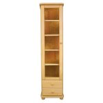 Vitrína Country W01 – masiv borovice – 45/190/42 cm (š/v/h)
