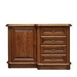 Dubová komoda DB23 History – 120/85/50cm (š/v/h)