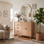 Dubová komoda KO806DB – 70´s Collection – 110/110/43cm (š/v/h) – 5YG