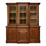 Dubová kredenc, vitrína DB21 History – 183/206/50cm (š/v/h)