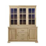 Dubová kredenc, vitrína KR204 DB Castello – 163/198/48cm (š/v/h)