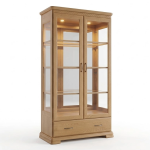 Dubová vitrína VI204DB Castello – 111/198/48cm (š/v/h)