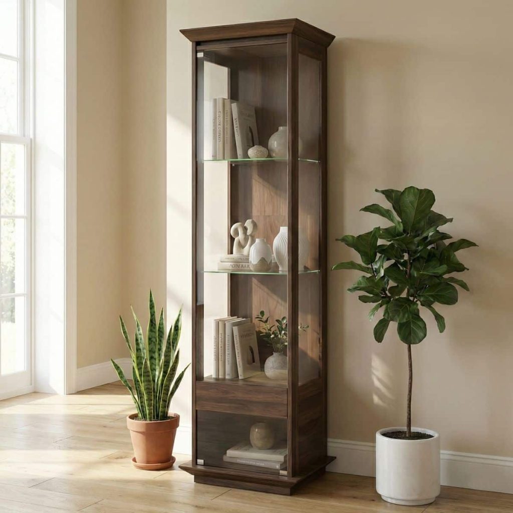 Dubová vitrína VI701 ROMA – 60/190/45cm (š/v/h)