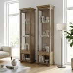 Dubová vitrína VI701 ROMA – 60/190/45cm (š/v/h)