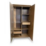 Dubová vitrína VI702 ROMA – 102/190/45cm (š/v/h)