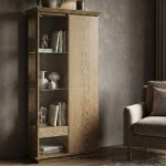 Dubová vitrína VI702 ROMA – 102/190/45cm (š/v/h)