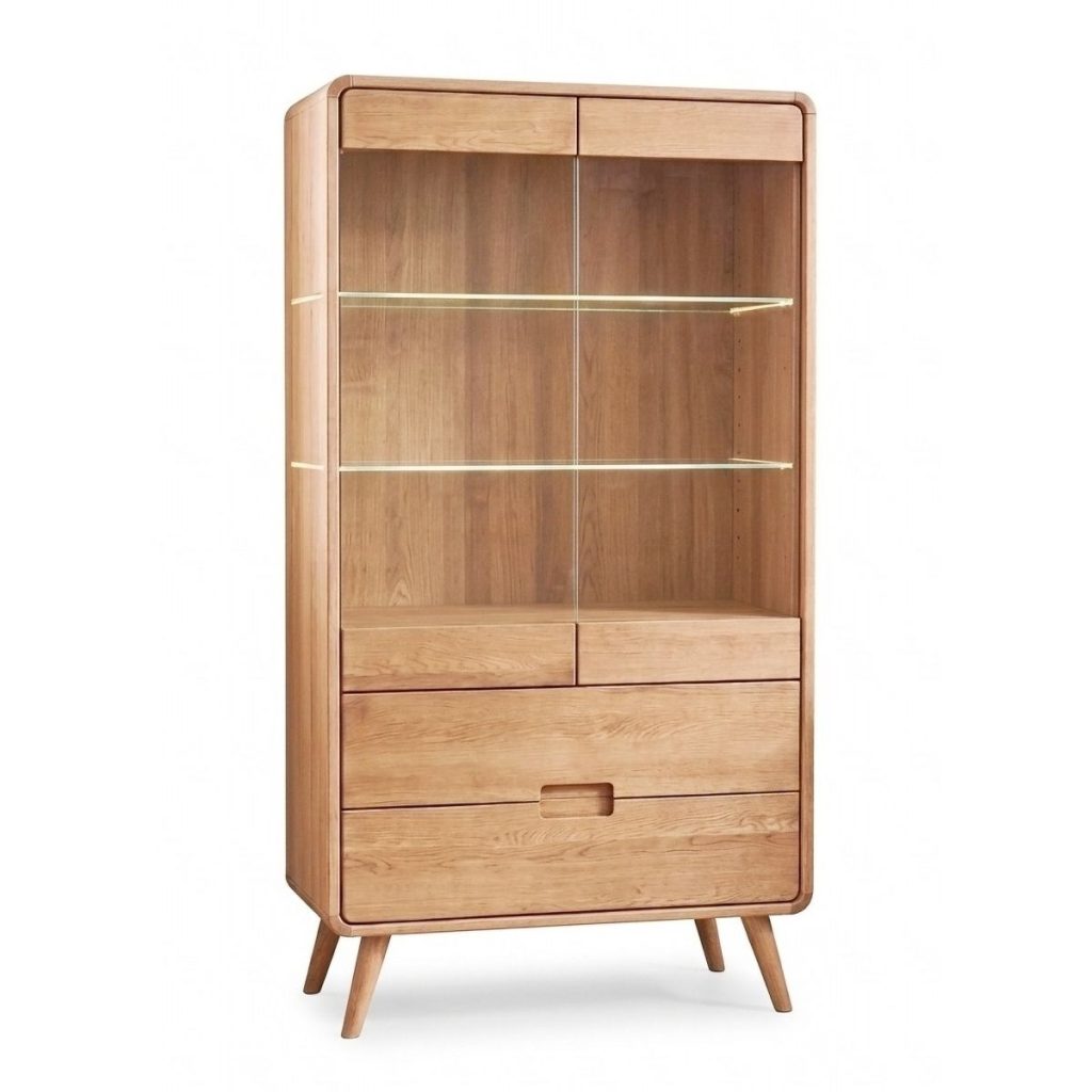 Dubová Vitrína VI801DB – 70´s Collection – 95/195/43cm (š/v/h) – 5YG