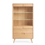 Dubová Vitrína VI801DB – 70´s Collection – 95/195/43cm (š/v/h) – 5YG