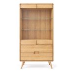 Dubová Vitrína VI801DB – 70´s Collection – 95/195/43cm (š/v/h) – 5YG