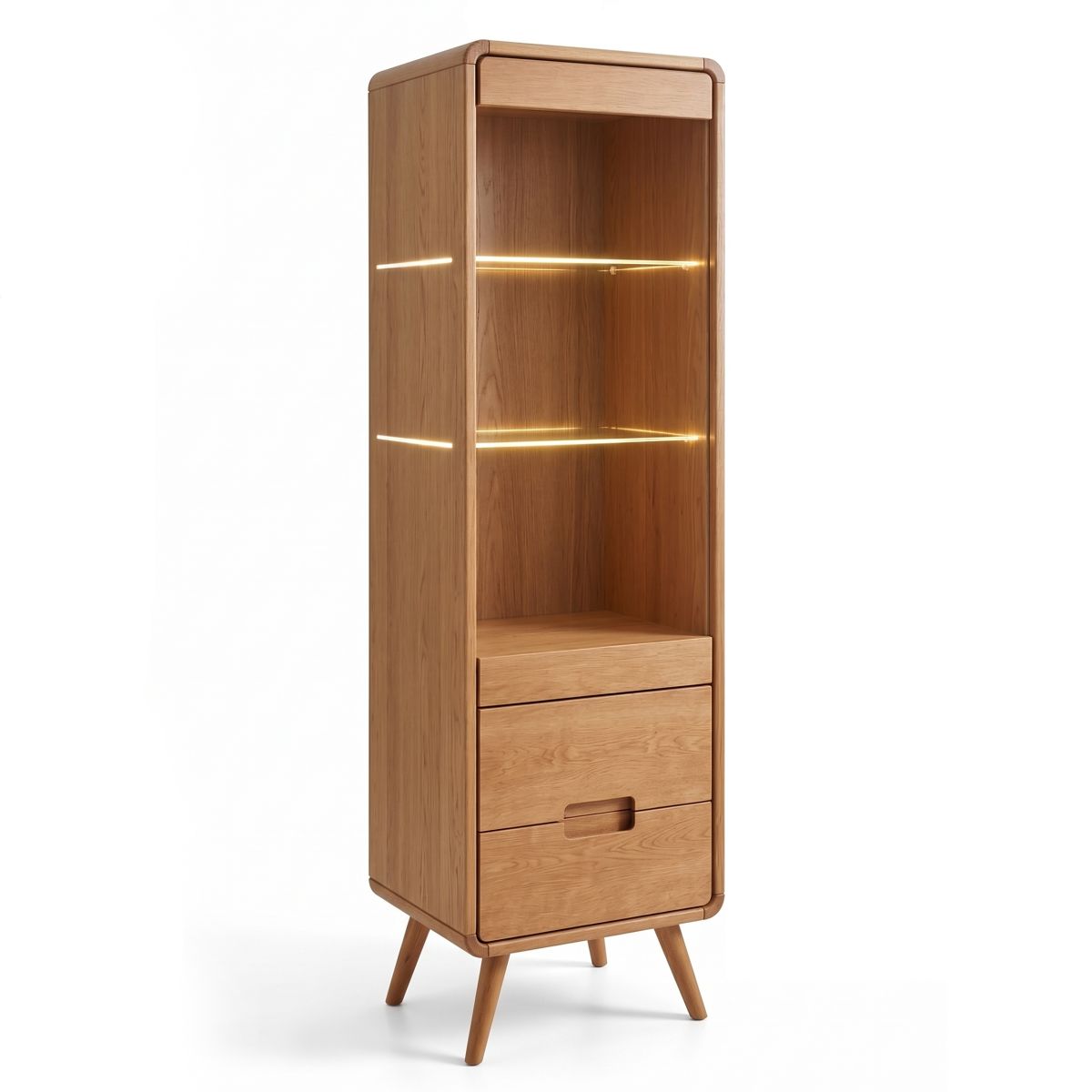 Dubová Vitrína VI802DB – 70´s Collection – 53/195/43cm (š/v/h) – 5YG