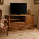Dubový TV stolek DB24 History – 147/68/50cm (š/v/h)