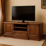 Dubový TV stolek DB25 History – 180/68/50cm (š/v/h)