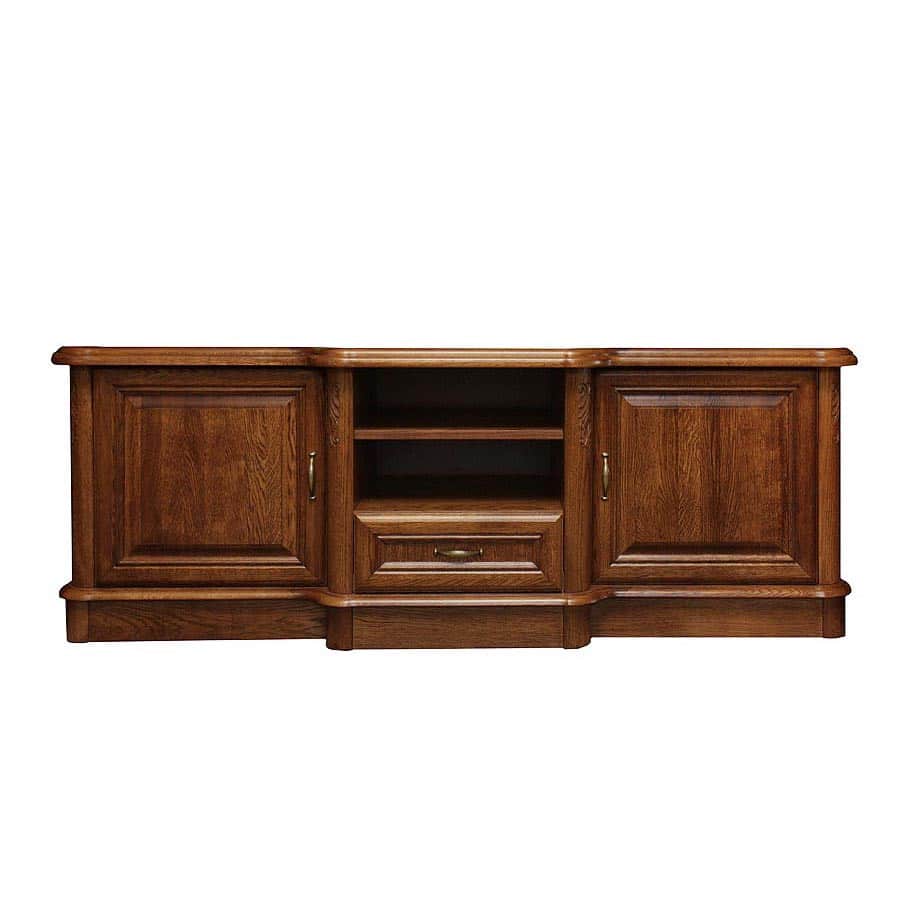 Dubový TV stolek DB25 History – 180/68/50cm (š/v/h)